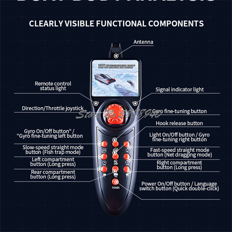 Smart Voice Broadcast RC Bait  - đánh giá và giá Fishing Boat Navigation Light