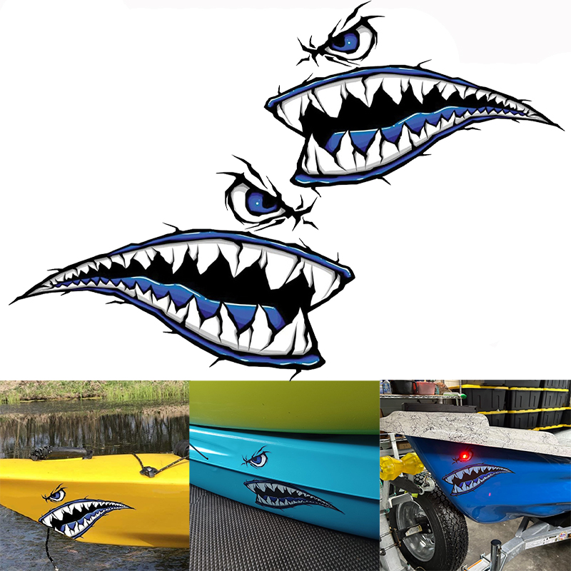2PCS Shark Teeth Mouth Boat St - đánh giá và giá Fishing Boat Inflatable
