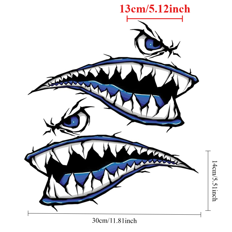 2PCS Shark Teeth Mouth Boat St - đánh giá và giá Fishing Boat Inflatable